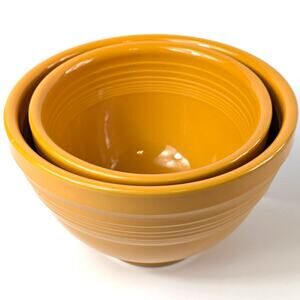 Fiestaware 2010 Marigold 2Pc Prep Bowl Set Homer Laughlin 75th Anniversary RARE